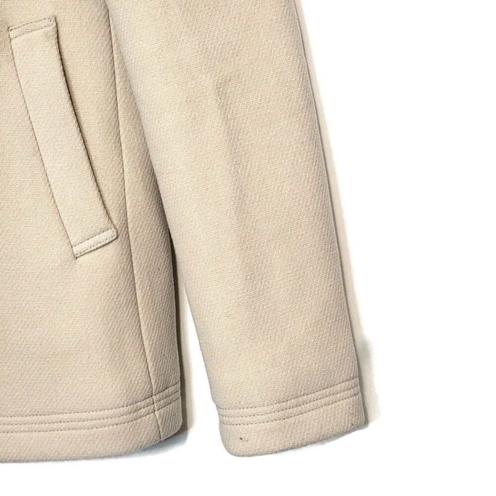 J.Crew Stadium Cloth Wool Cream Peacoat Double Breasted Classic Winter Coat 10T - Picture 3 of 16